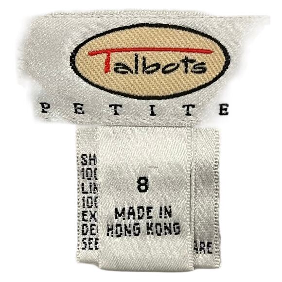 Talbots Skirt Womens Size 8P White Black Geometric Pattern - Picture 6 of 8